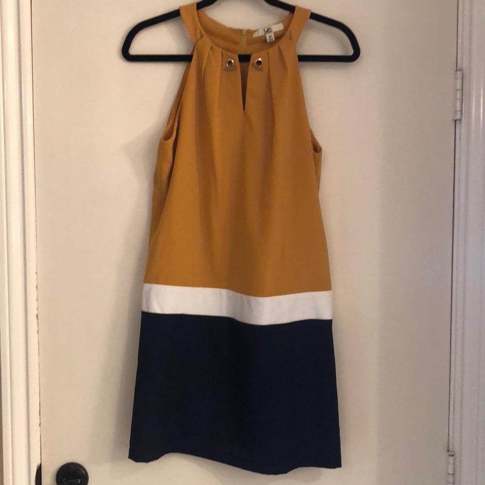 Ya Dress.  Navy and gold. EUC.